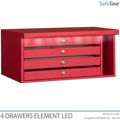 Organizador Brixia Tre com luz LED e 4 gavetas para tamanho 7-8