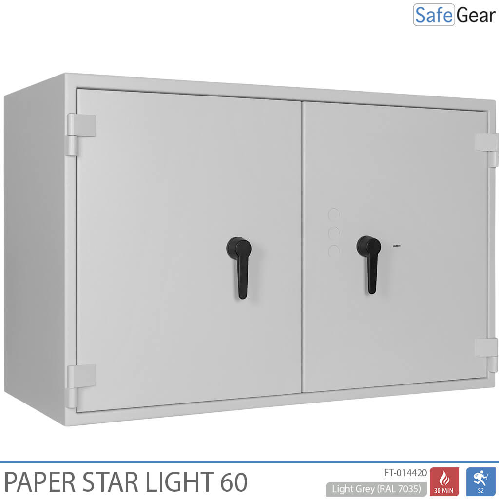 Paper Star Light 60 Cofre para Documentos - 28 Pastas - Teste de Roubo S2 / Teste de Fogo 30m