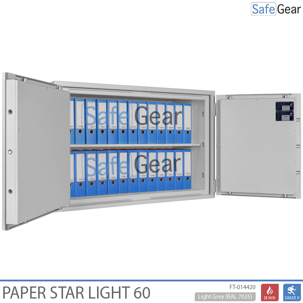 Paper Star Light 60 Cofre para Documentos - 28 Pastas - Teste de Roubo S2 / Teste de Fogo 30m