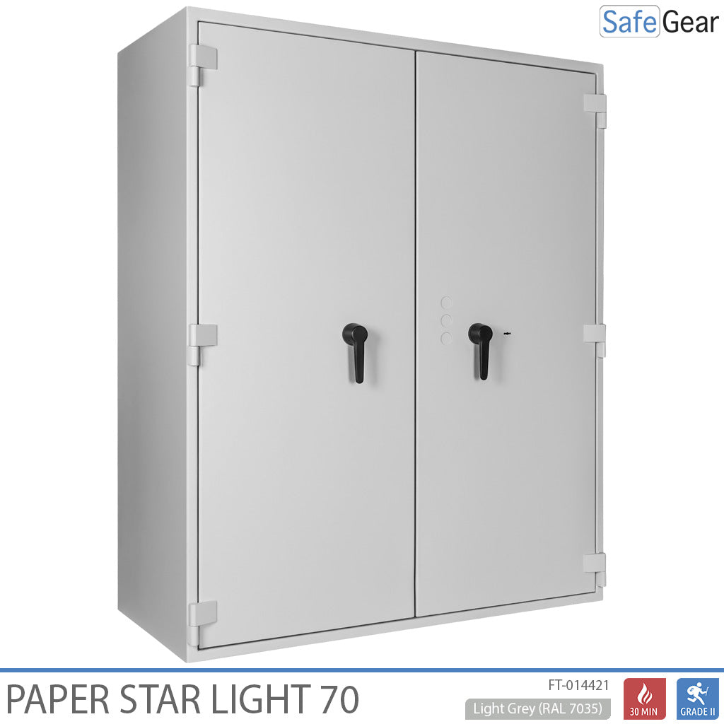 Paper Star Light 70 Cofre para Documentos - 56 Pastas - Teste de Roubo S2 / Teste de Fogo 30m