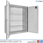 Paper Star Light 70 Cofre para Documentos - 56 Pastas - Teste de Roubo S2 / Teste de Fogo 30m
