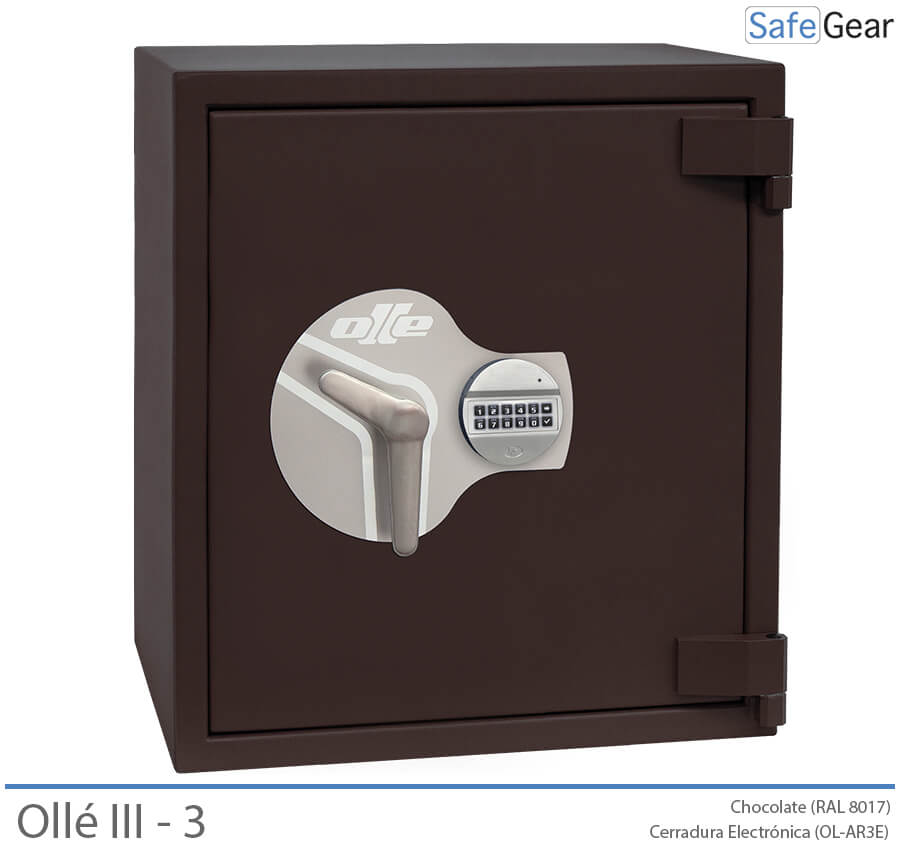 Ollé III-3 Grade 3 safe with code lock, door closed