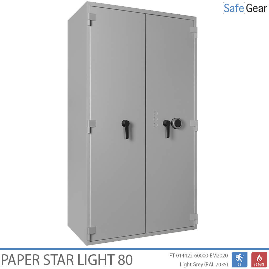 Paper Star Light 80 Cofre para Documentos - 55 Pastas - Teste de Roubo S2 / Teste de Fogo 30m
