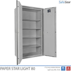 Paper Star Light 80 Cofre para Documentos - 55 Pastas - Teste de Roubo S2 / Teste de Fogo 30m