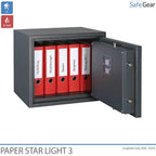 Paper Star Light 3 Fire Safe - 5 Binders - Burglary Test Grade S2 / Fire Test 30 min