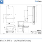 Cofre Brixia Tre 6 (180 L) - Grau III no teste de arrombamento - Fechadura De Código