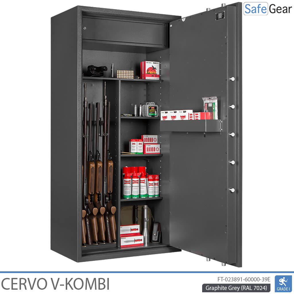Cervo V Combi - Armário para armas - (7 espingardas) - Teste de Arrombamento Grau 1