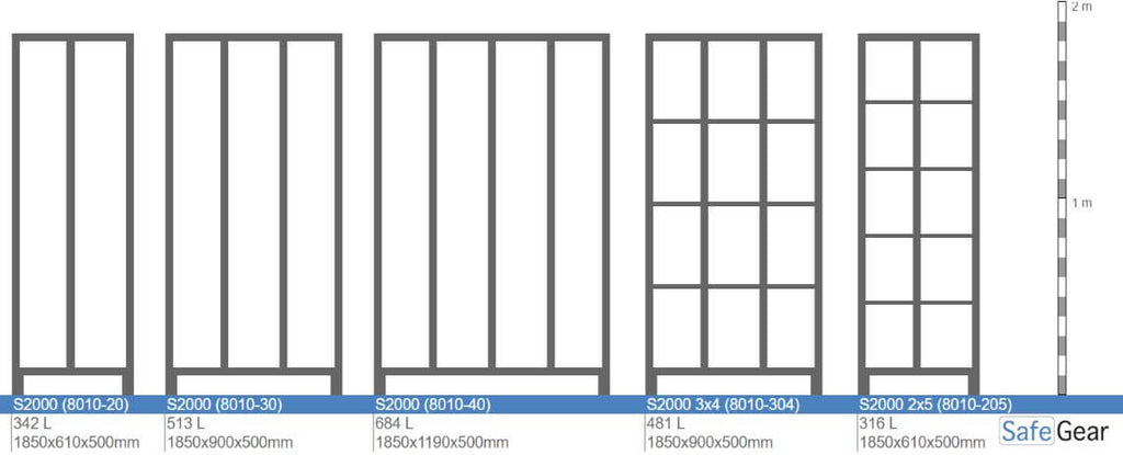 Cacifo S2000 com 2x2 compartimentos (8310-20) - cadeado