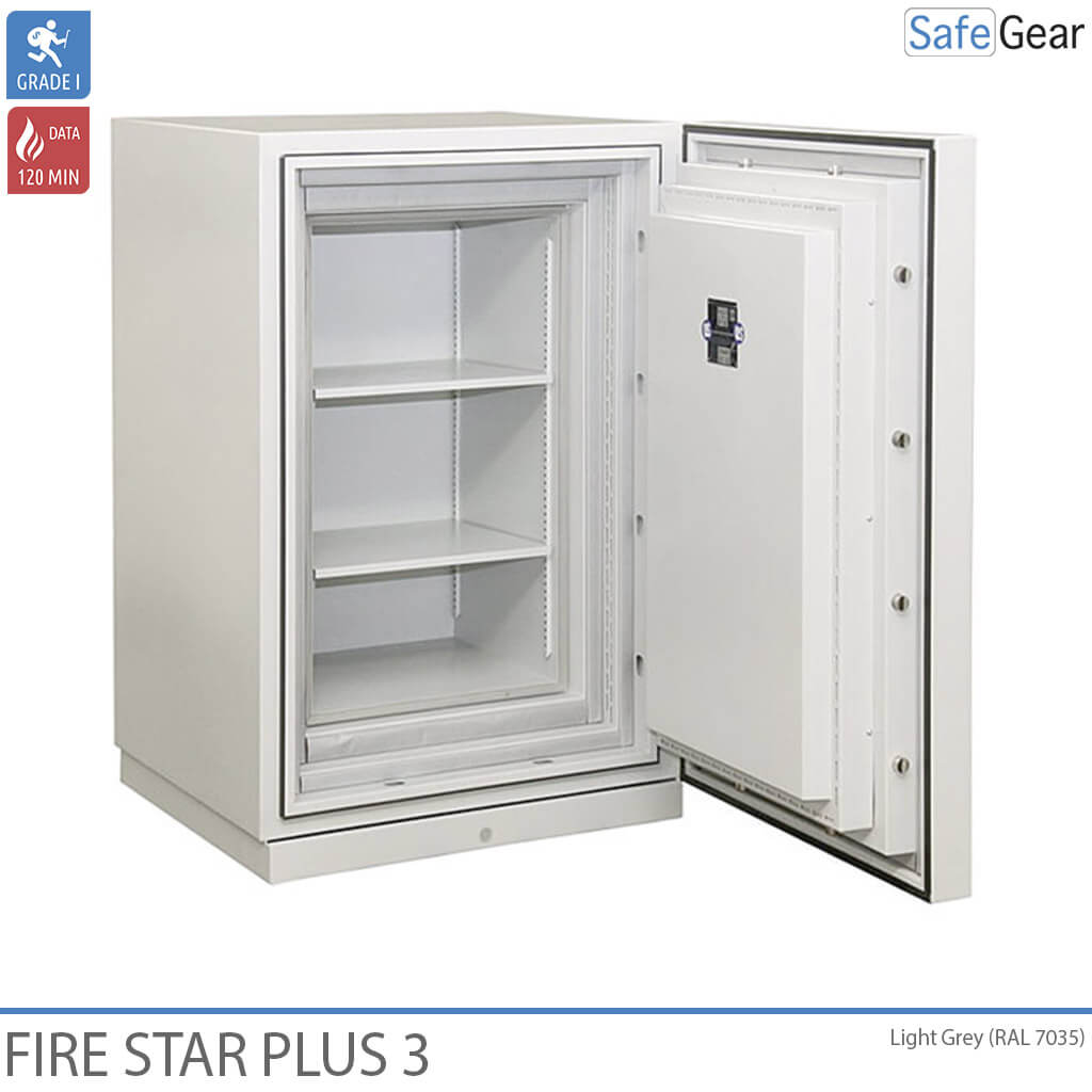 Fire Star Plus 3 Cofre Para Dados Digitais (210 LTO) - Grau I de resistência ao arrombamento / Ensaio de resistência ao fogo 120 min