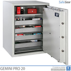 Gemini Pro 20 - Cofre de Farmácia (141 Litros) - 4 Gavetas - Teste de Arrombamento Grau I