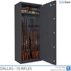 Dallas Gun Safe 10 Rifles - Grade 1 - Code Lock