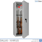Dallas - Cofre para Armas (10 Rifles) - Grau 1 no Teste de Arrombamento