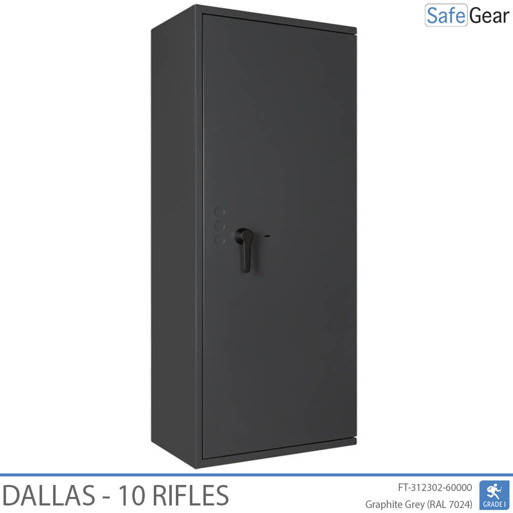 Dallas - Cofre para Armas (10 Rifles) - Grau 1 no Teste de Arrombamento