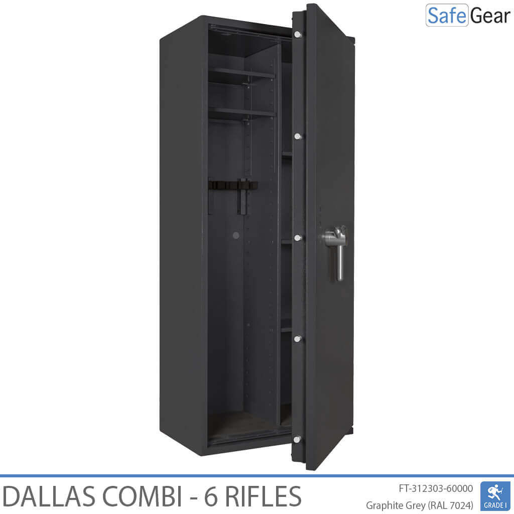 Dallas Combi - Cofre para Armas (6 Rifles) - Grau 1 no Teste de Arrombamento