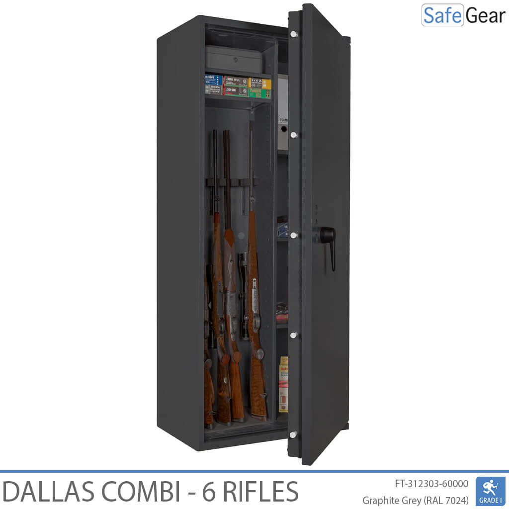 Dallas Combi - Cofre para Armas (6 Rifles) - Grau 1 no Teste de Arrombamento