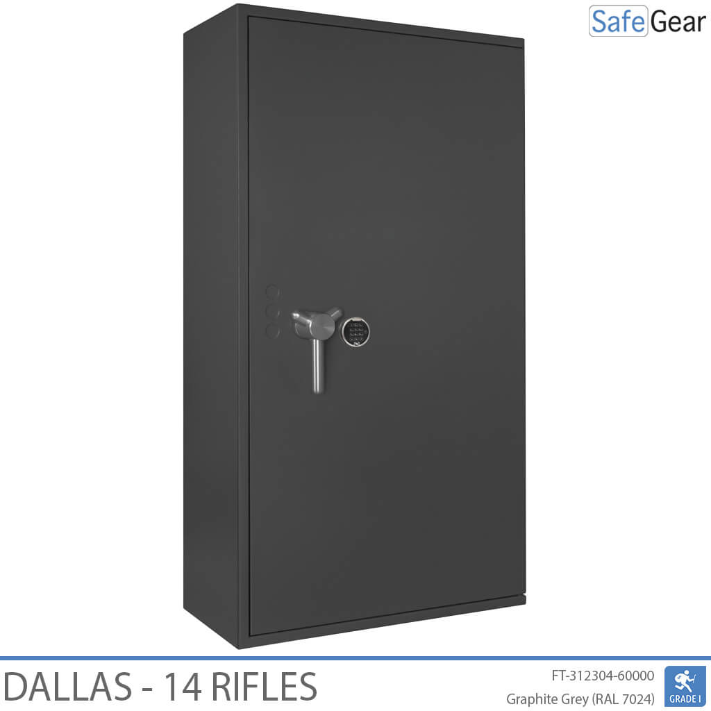Dallas - Cofre para Armas (14 Rifles) - Grau 1 no Teste de Arrombamento