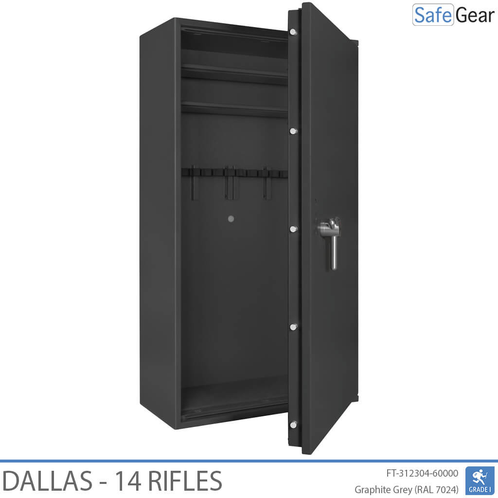 Dallas - Cofre para Armas (14 Rifles) - Grau 1 no Teste de Arrombamento