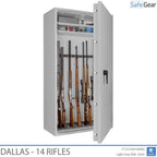 Dallas - Cofre para Armas (14 Rifles) - Grau 1 no Teste de Arrombamento