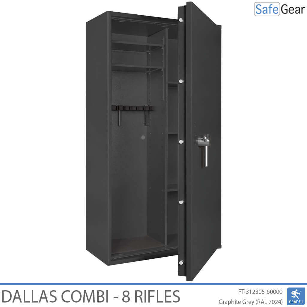 Dallas Combi - Cofre para Armas (8 Rifles) - Grau 1 no Teste de Arrombamento