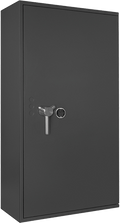 Dallas Combi 8 gun safe in Graphite Grey, door closed, electronic code lock