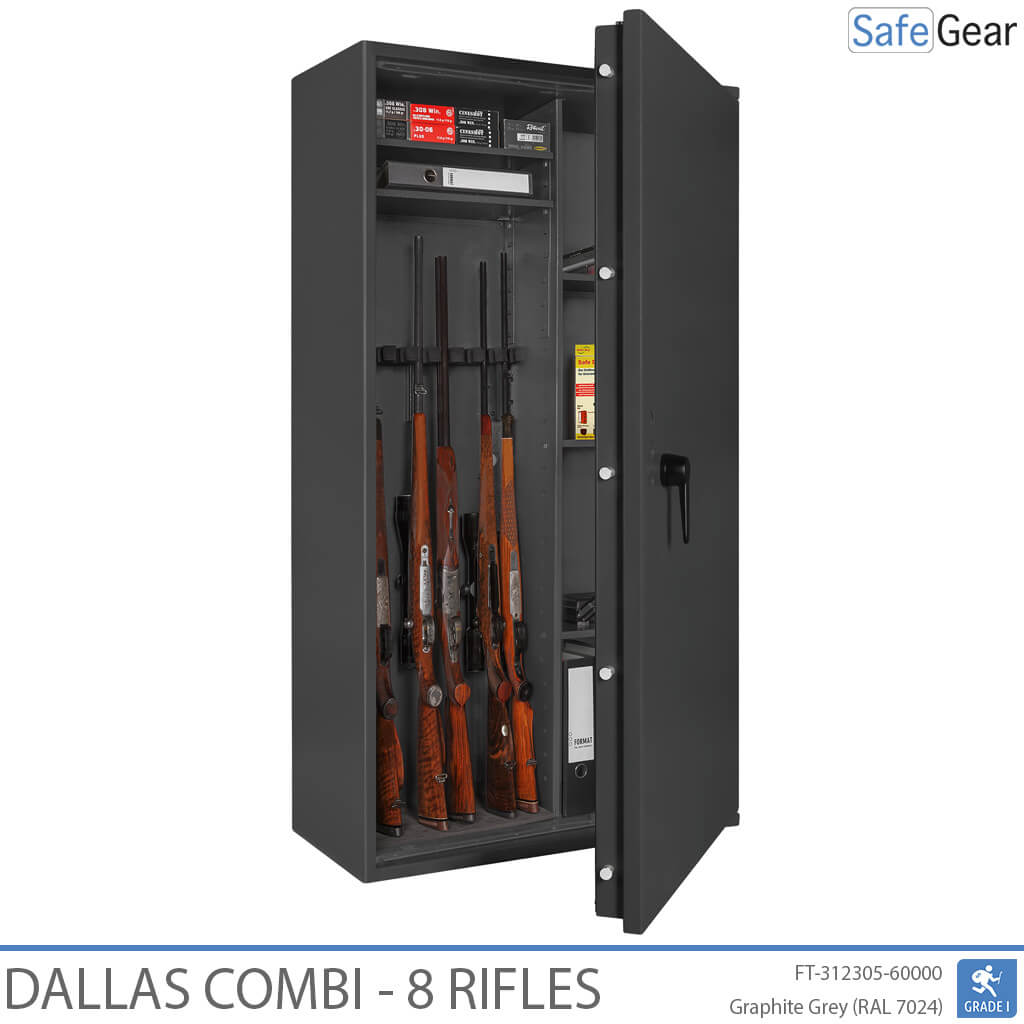 Dallas Combi - Cofre para Armas (8 Rifles) - Grau 1 no Teste de Arrombamento
