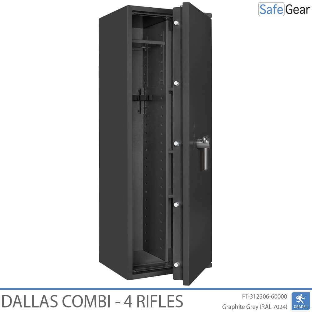 Dallas Combi - Cofre para Armas (4 Rifles) - Grau 1 no Teste de Arrombamento