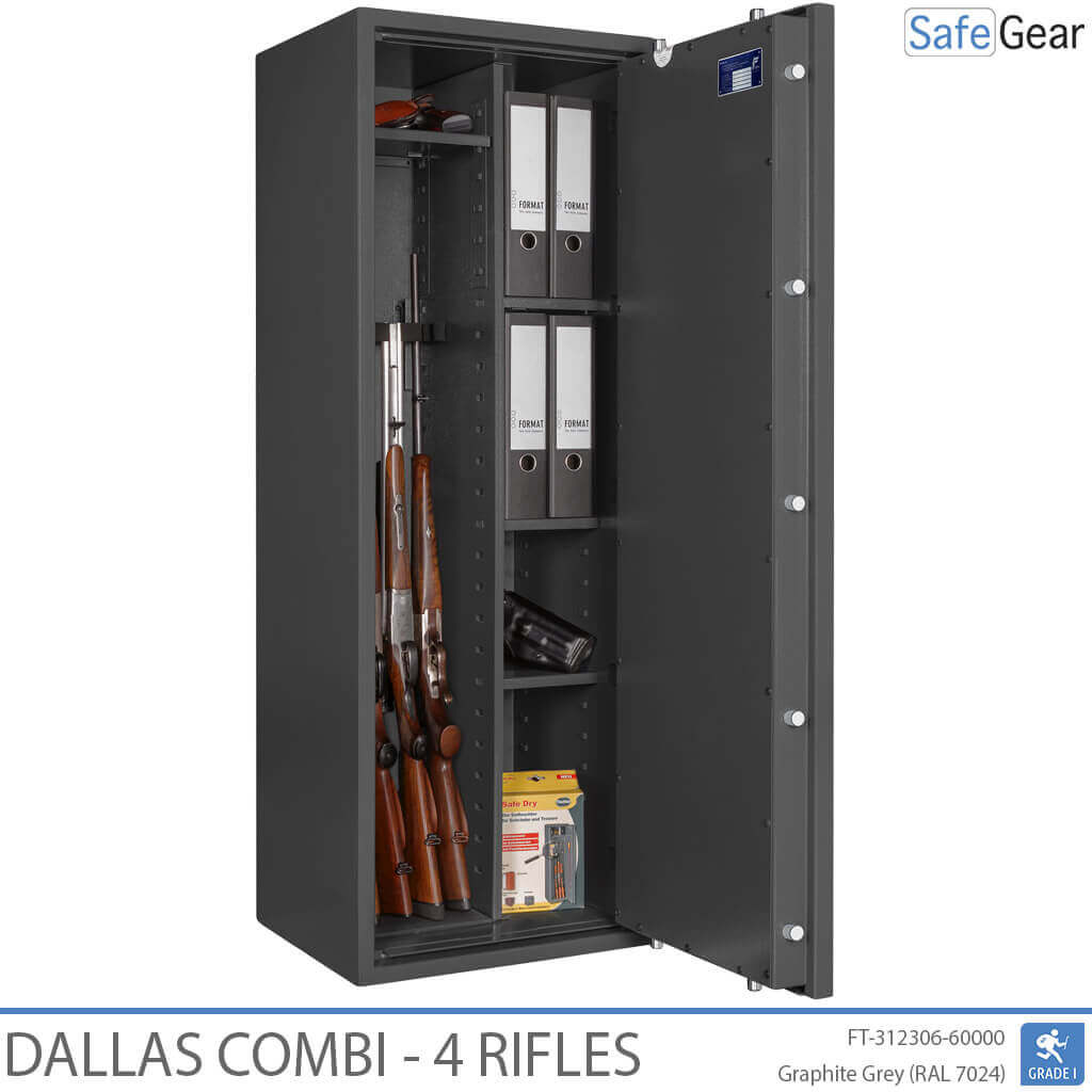 Dallas Combi - Cofre para Armas (4 Rifles) - Grau 1 no Teste de Arrombamento