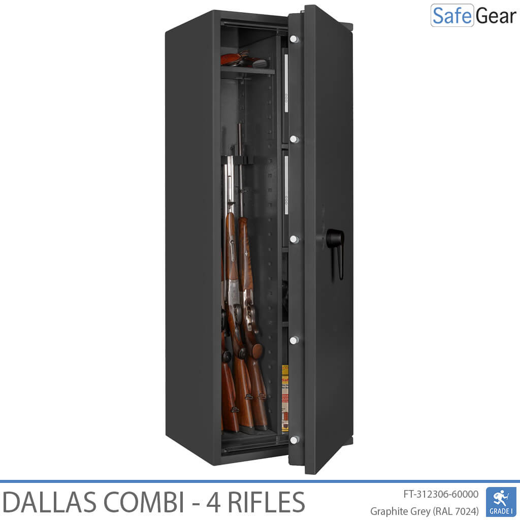 Dallas Combi - Cofre para Armas (4 Rifles) - Grau 1 no Teste de Arrombamento