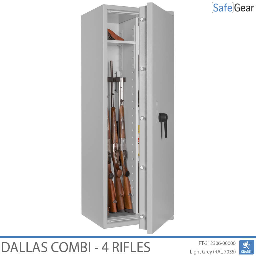 Dallas Combi - Cofre para Armas (4 Rifles) - Grau 1 no Teste de Arrombamento
