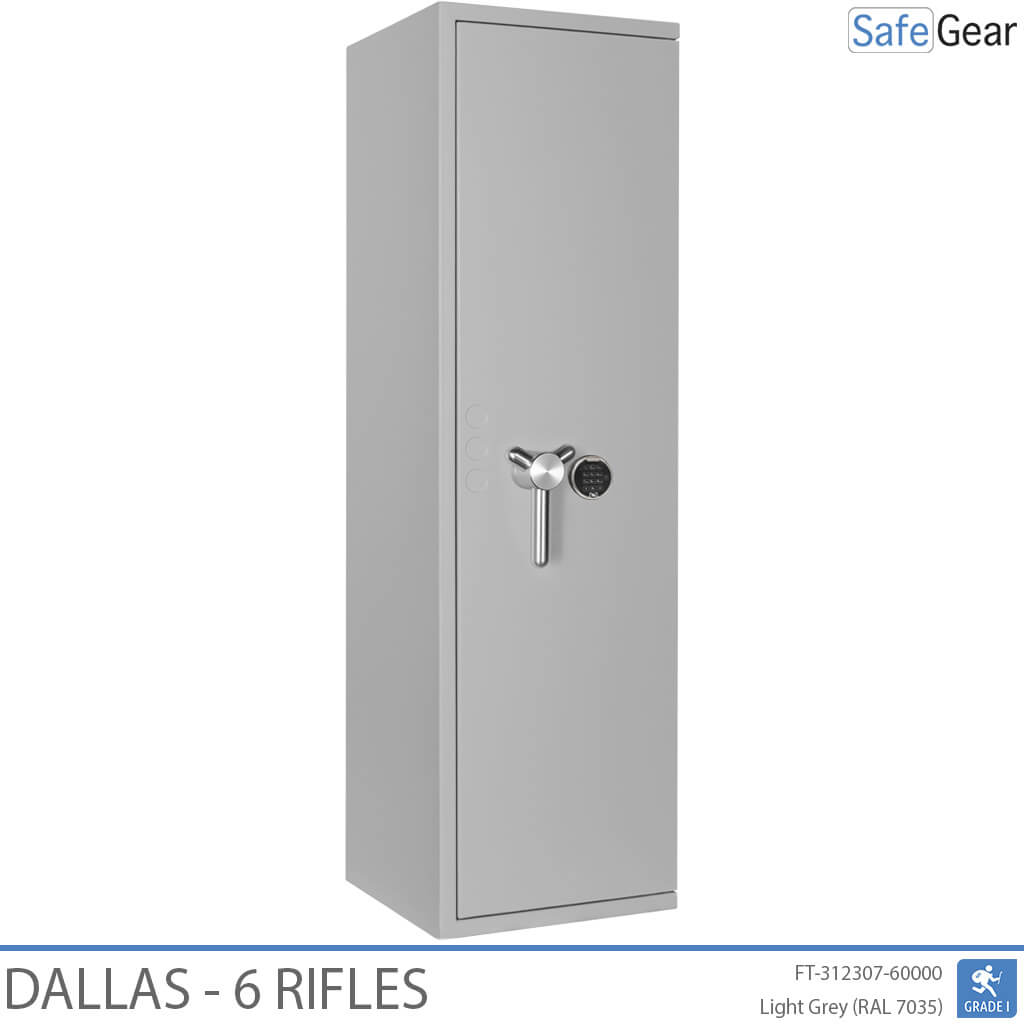 Dallas - Cofre para Armas (6 Rifles) - Grau 1 no Teste de Arrombamento