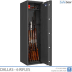 Dallas - Cofre para Armas (6 Rifles) - Grau 1 no Teste de Arrombamento