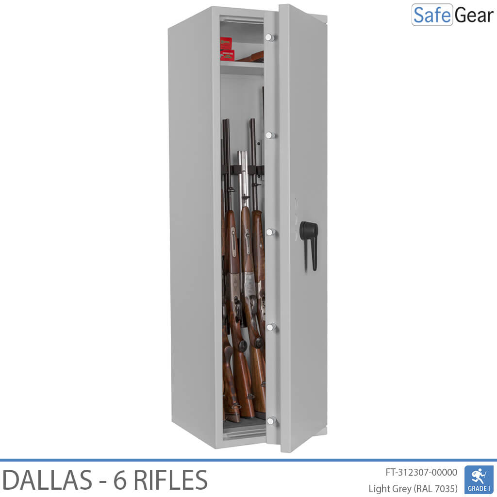 Dallas - Cofre para Armas (6 Rifles) - Grau 1 no Teste de Arrombamento