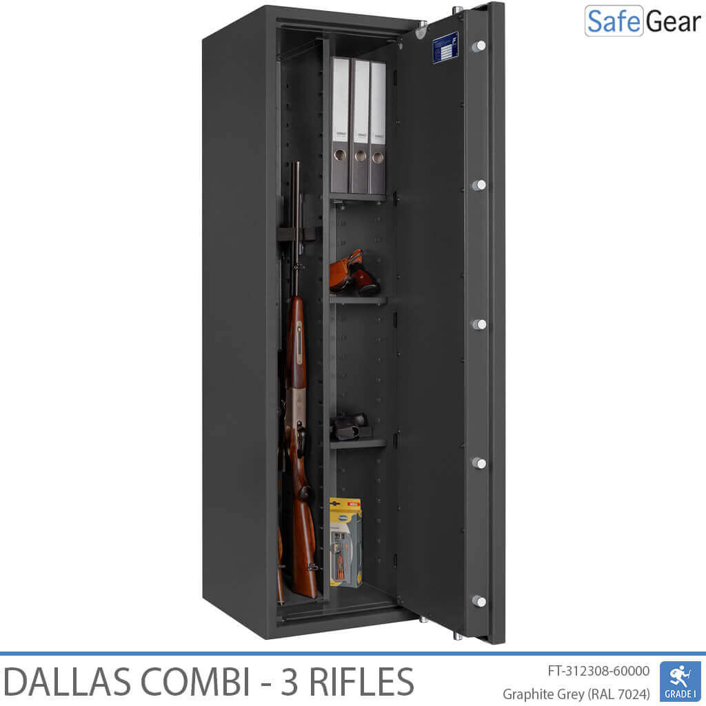 Dallas Combi - Cofre para Armas (3 Rifles) - Grau 1 no Teste de Arrombamento