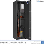 Dallas Combi - Cofre para Armas (3 Rifles) - Grau 1 no Teste de Arrombamento