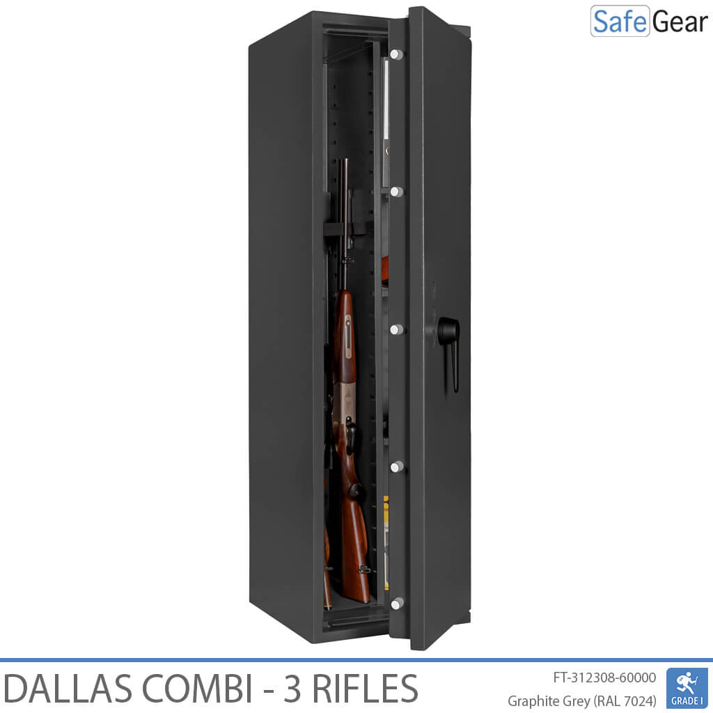 Dallas Combi - Cofre para Armas (3 Rifles) - Grau 1 no Teste de Arrombamento