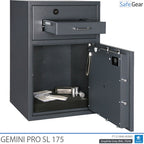 Gemini Pro SL 175 Deposit Safe (205 L) - Burglary Test D-I - Code Lock with 9 user codes