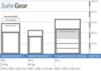einsatzdeposit safe series size illustration