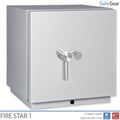Fire Star 1 Cofre Para Dados Digitais - Ensaio de resistência contra roubo: Grau I / Ensaio de resistência ao fogo: 60 min - Fechadura com Chave