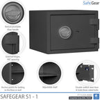 SafeGear SG 1 - Cofre de Segurança (34 Litros) - Grau de Teste de Roubo S1