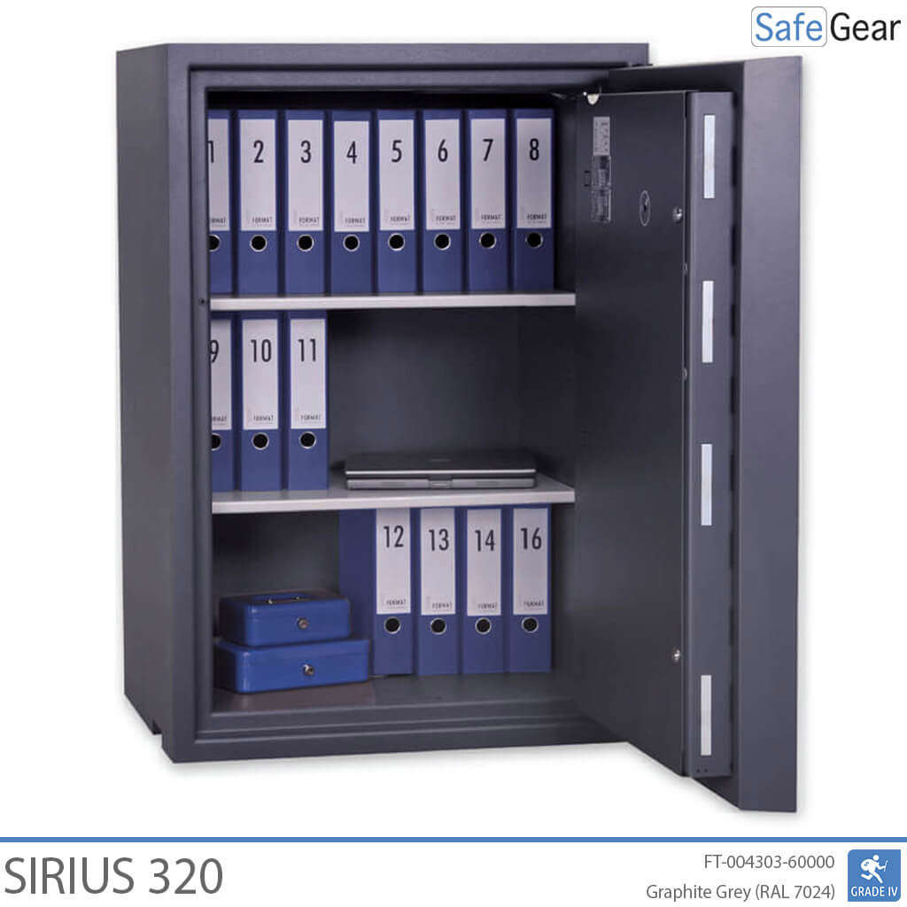 Cofre Sirius (320 L) - Grau 4 no teste de resistência ao arrombamento