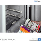 Gemini Pro 20 - Cofre de Farmácia (141 Litros) - 4 Gavetas - Teste de Arrombamento Grau I