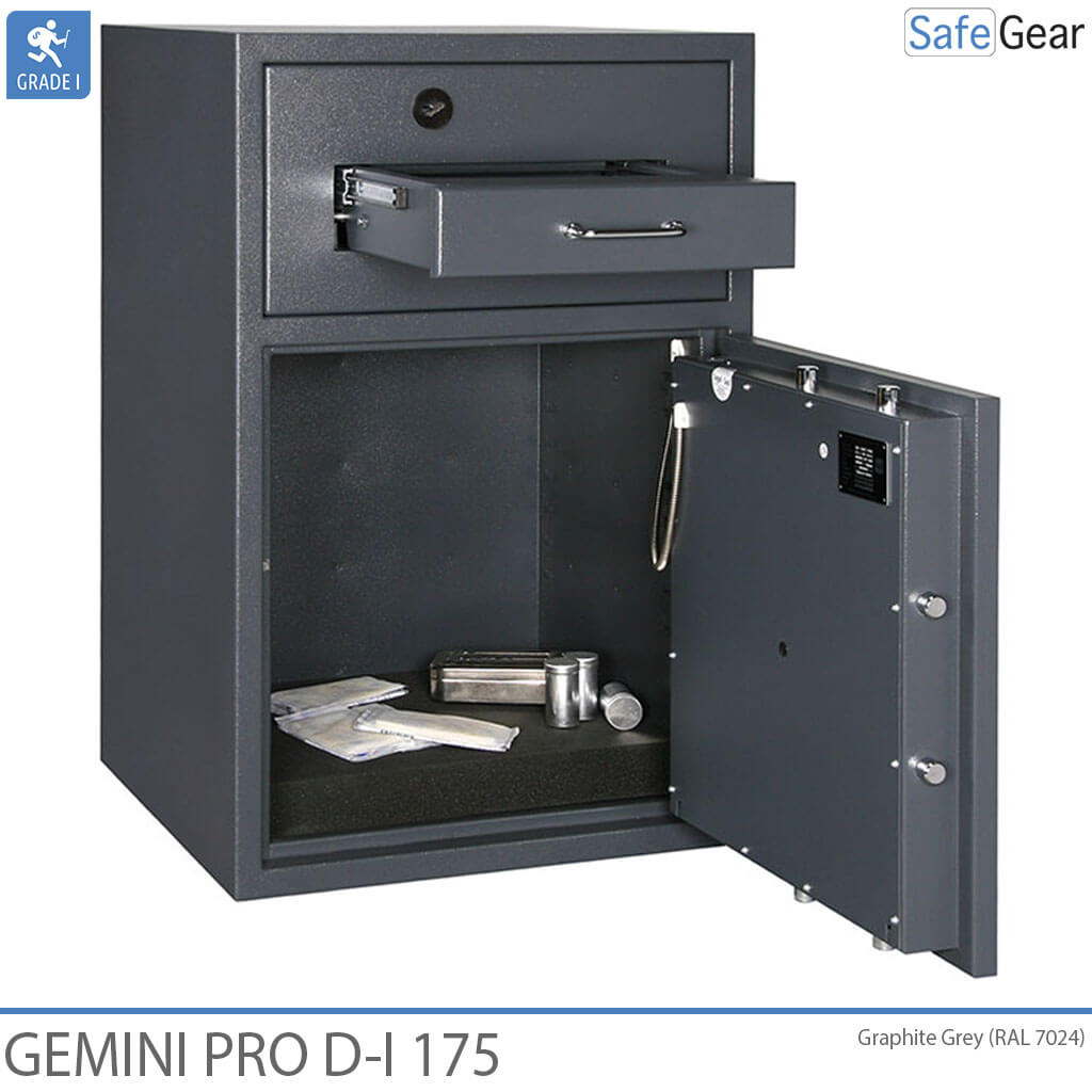 Gemini Pro D-I 175 Cofre De Depósito (205 L) - Grau de teste contra arrombamento D-I - Fechadura com chave