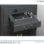 Gemini Pro D-I 175 Cofre De Depósito (205 L) - Grau de teste contra arrombamento D-I - Fechadura De Código com 9 códigos de utilizador