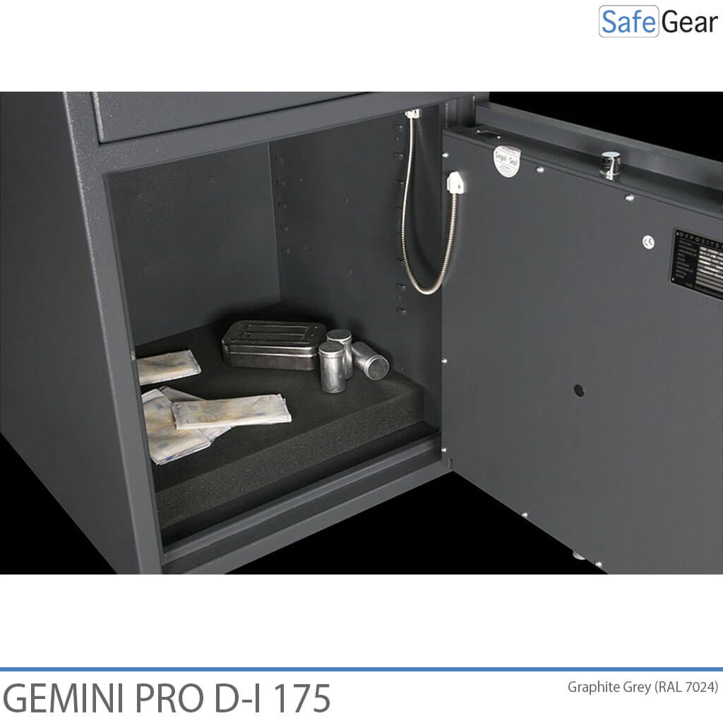 Gemini Pro D-I 175 Cofre De Depósito (205 L) - Grau de teste contra arrombamento D-I - Fechadura com chave