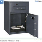 Gemini Pro D-I 175 Cofre De Depósito (205 L) - Grau de teste contra arrombamento D-I - Fechadura com chave