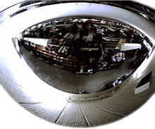 Half 180° Dome Mirror Stainless Steel - Diameter 60 cm
