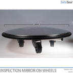 Espejo de inspección sobre ruedas - Acero inoxidable - Diámetro 32 cm