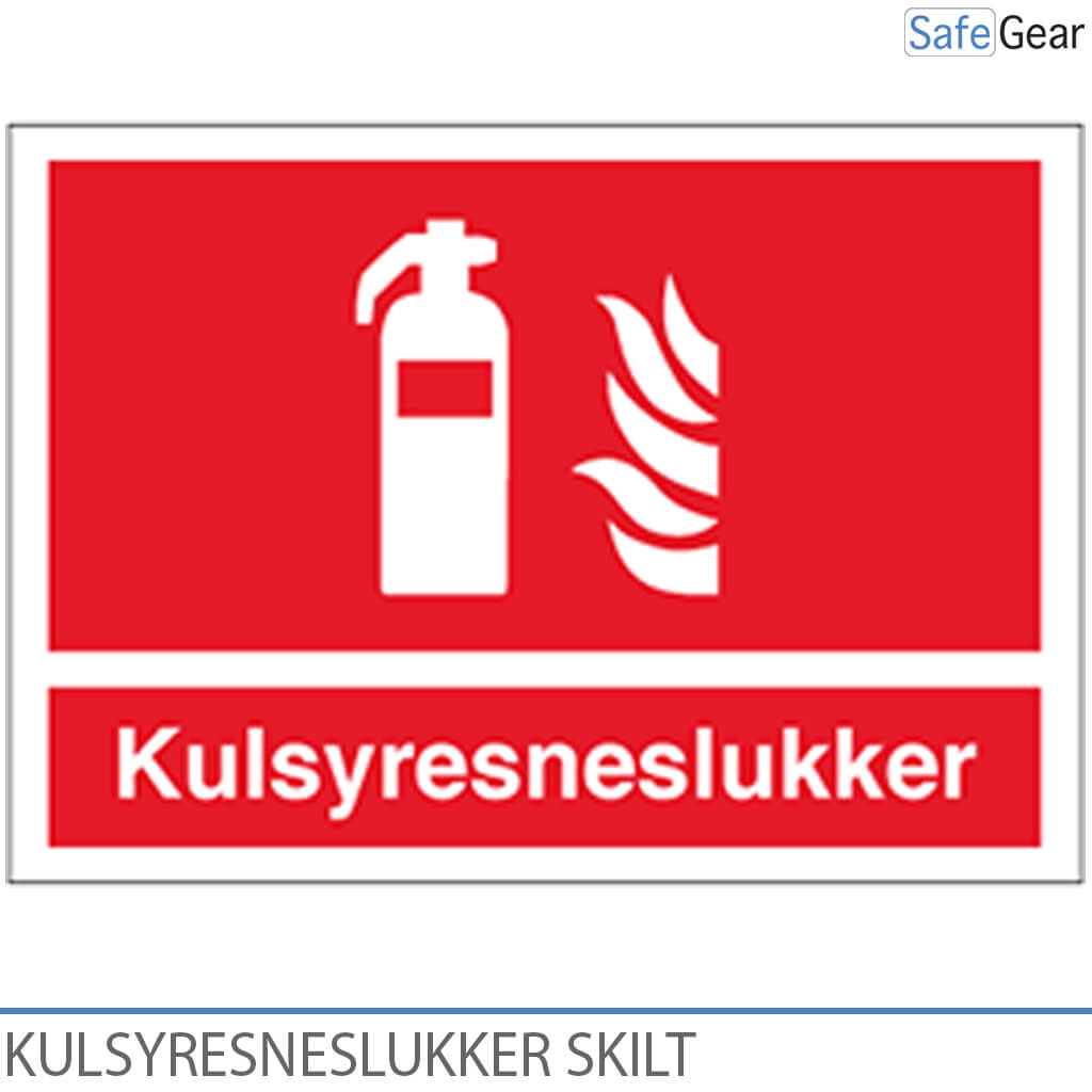 Carbon dioxide snow extinguisher (CO2 Extinguisher) - Sign - Plastic