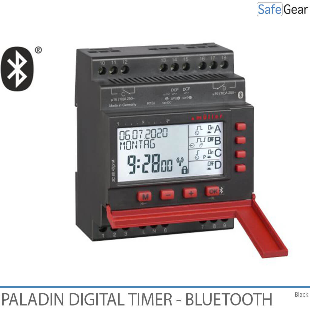 Digital Clock Timer for Doorbells Schools and Industry - Bluetooth - Yearly Clock - 4 Channel