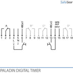 Digital Clock Timer for Doorbells Schools and Industry - Bluetooth - Yearly Clock - 4 Channel